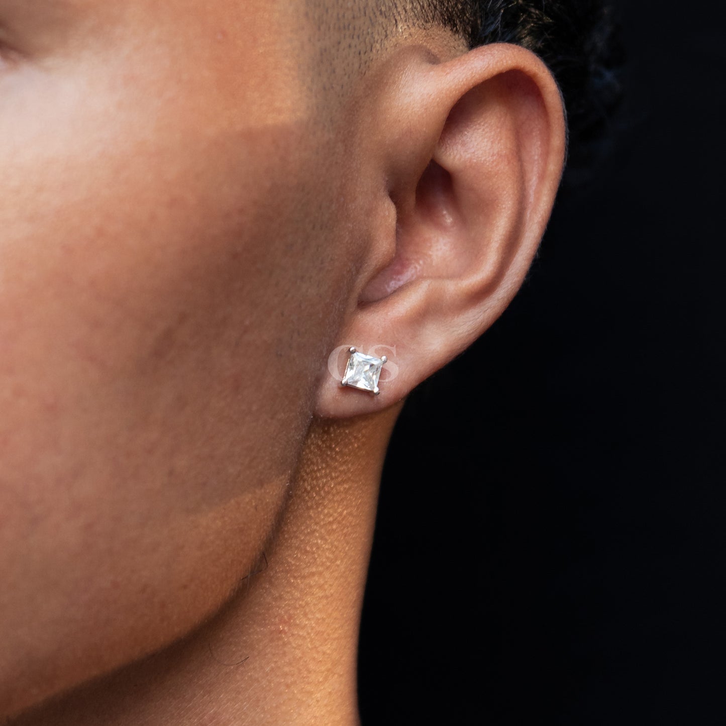 Silver Cube Stud