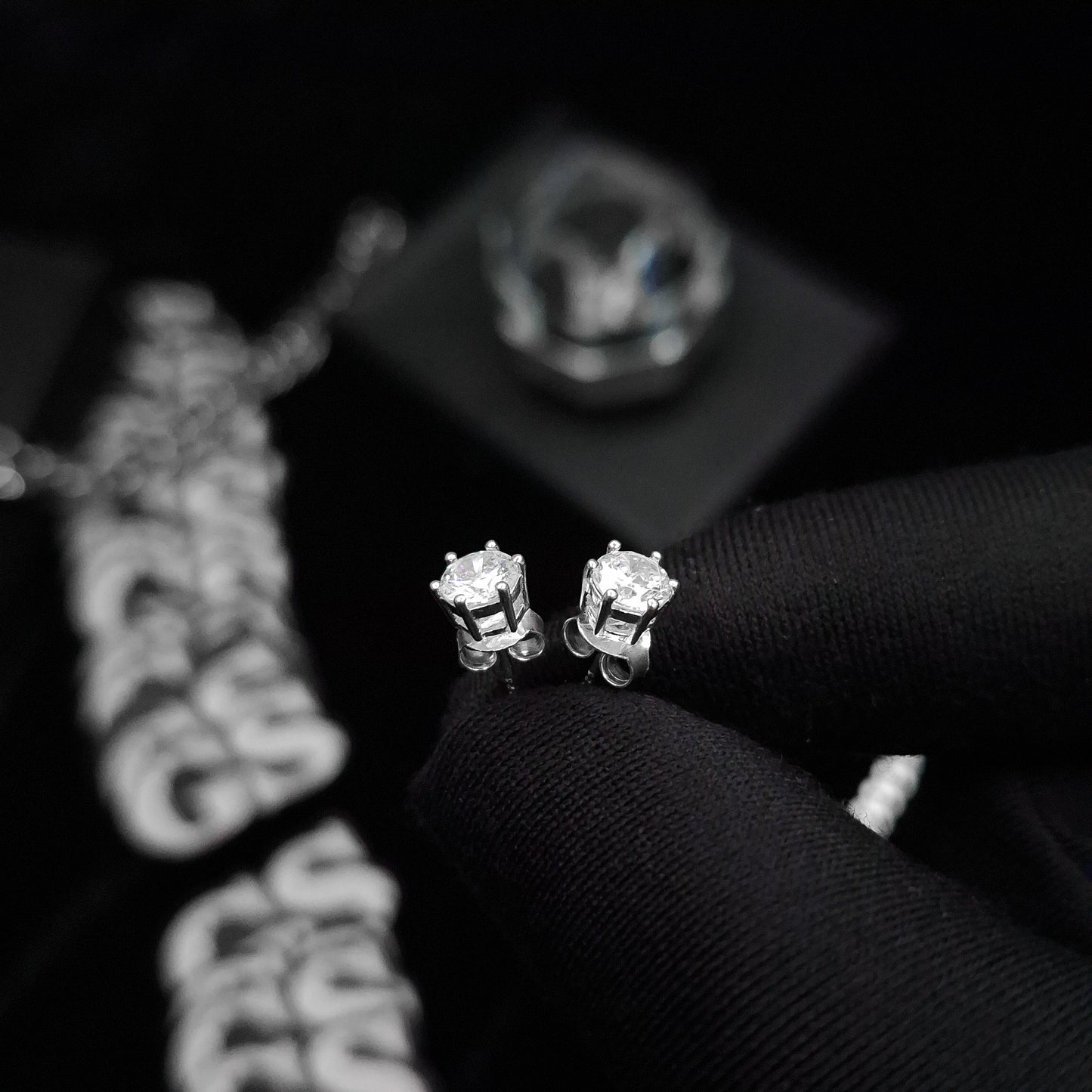 Silver Round Stud