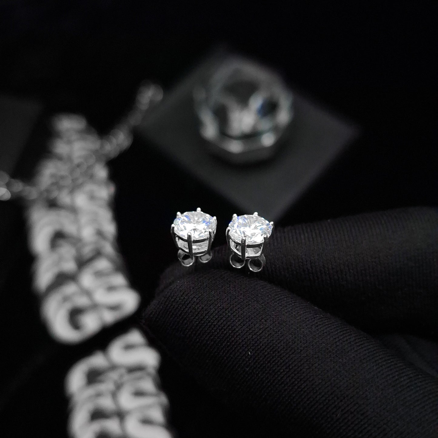 Silver Round Stud