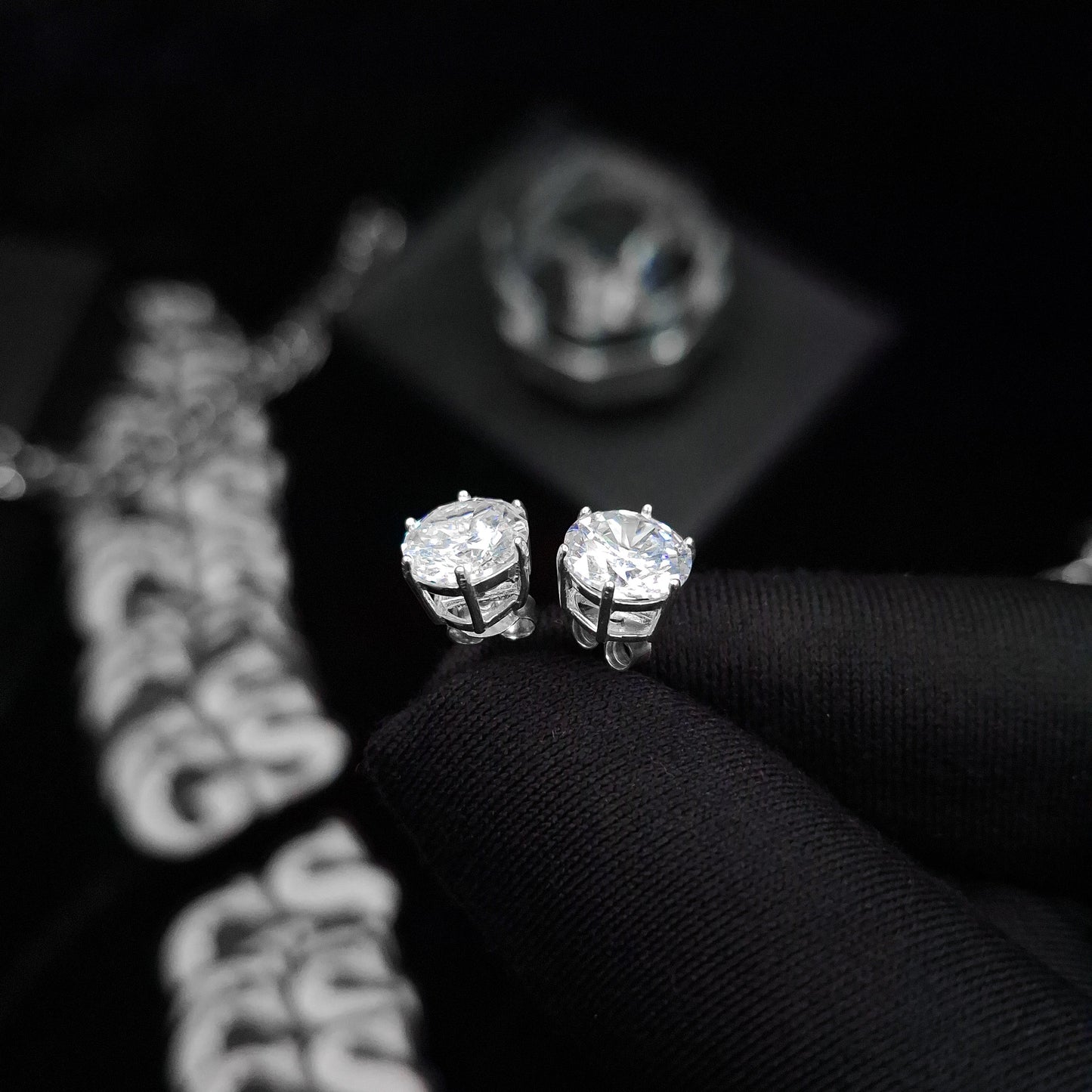 Silver Round Stud