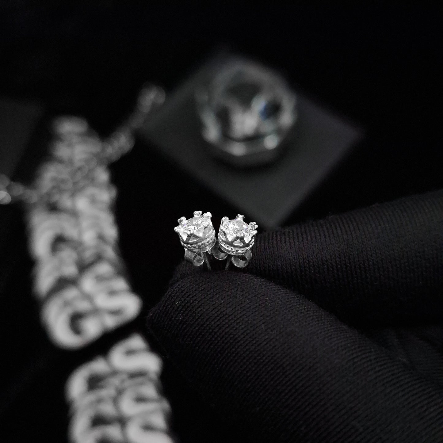 Silver Crown Stud