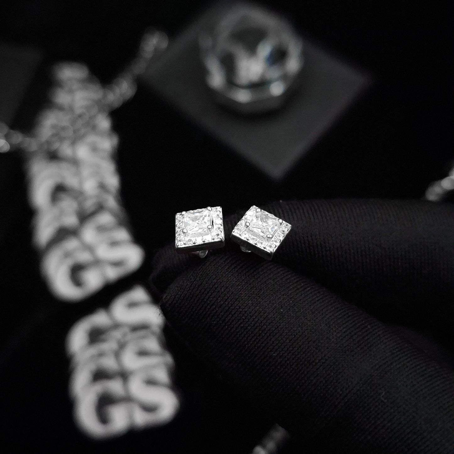 Silver Diamond II Stud