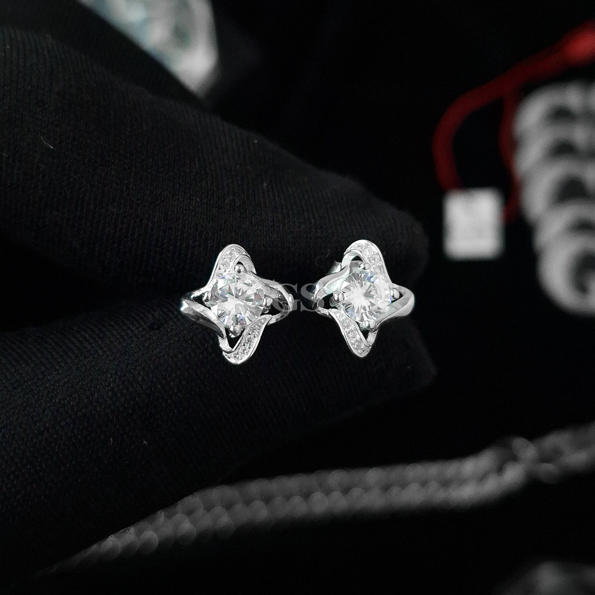 Silver Y2K Star Stud
