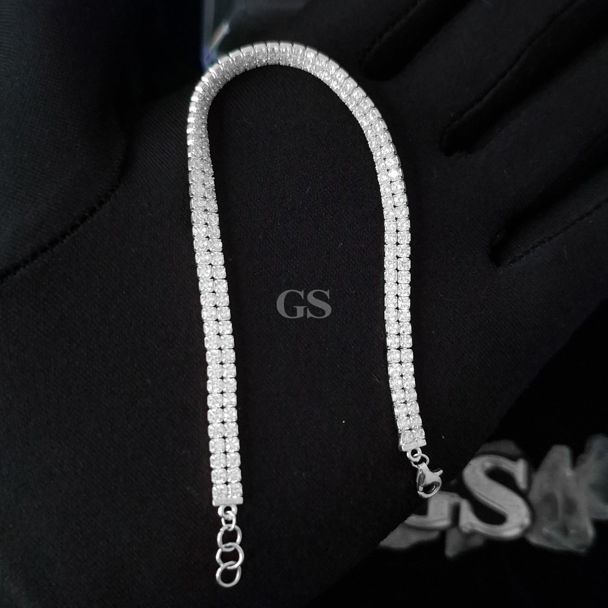 Silver Double Tennis Bracelet