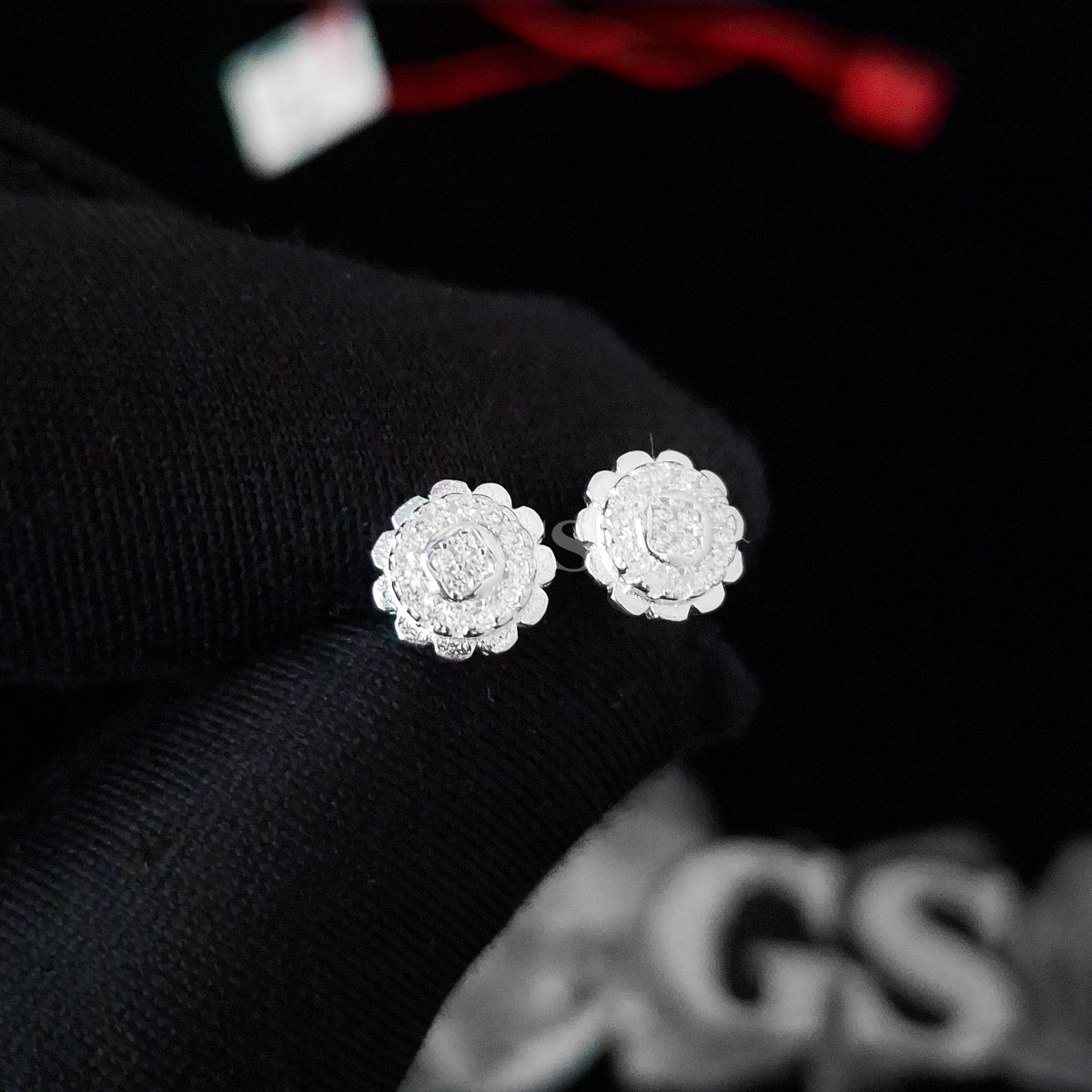 Silver Sunflower I Stud
