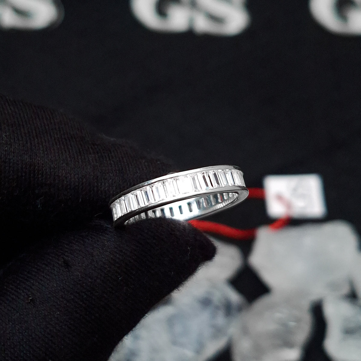 Silver Iced Eternity Ring