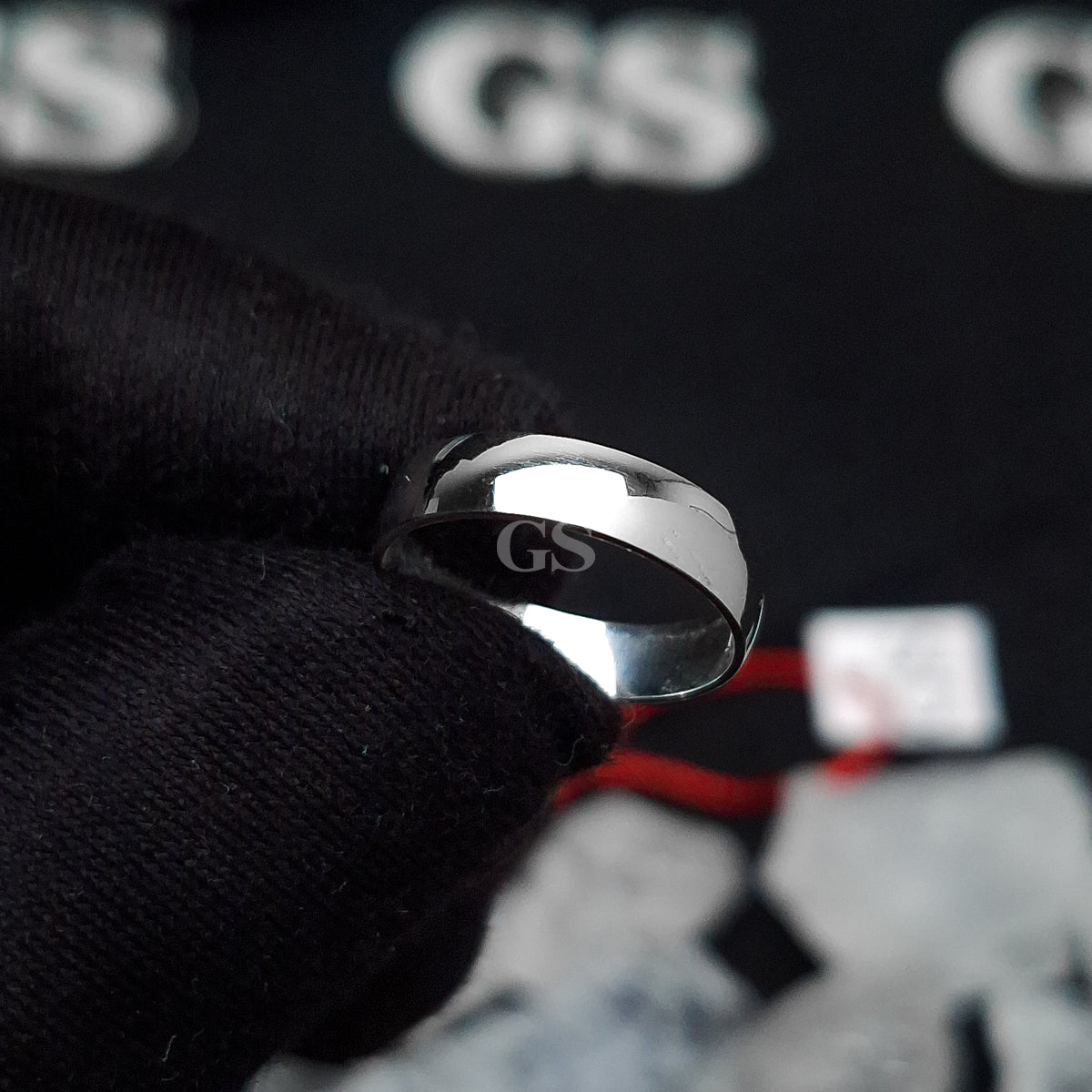 Silver Iced Band Ring