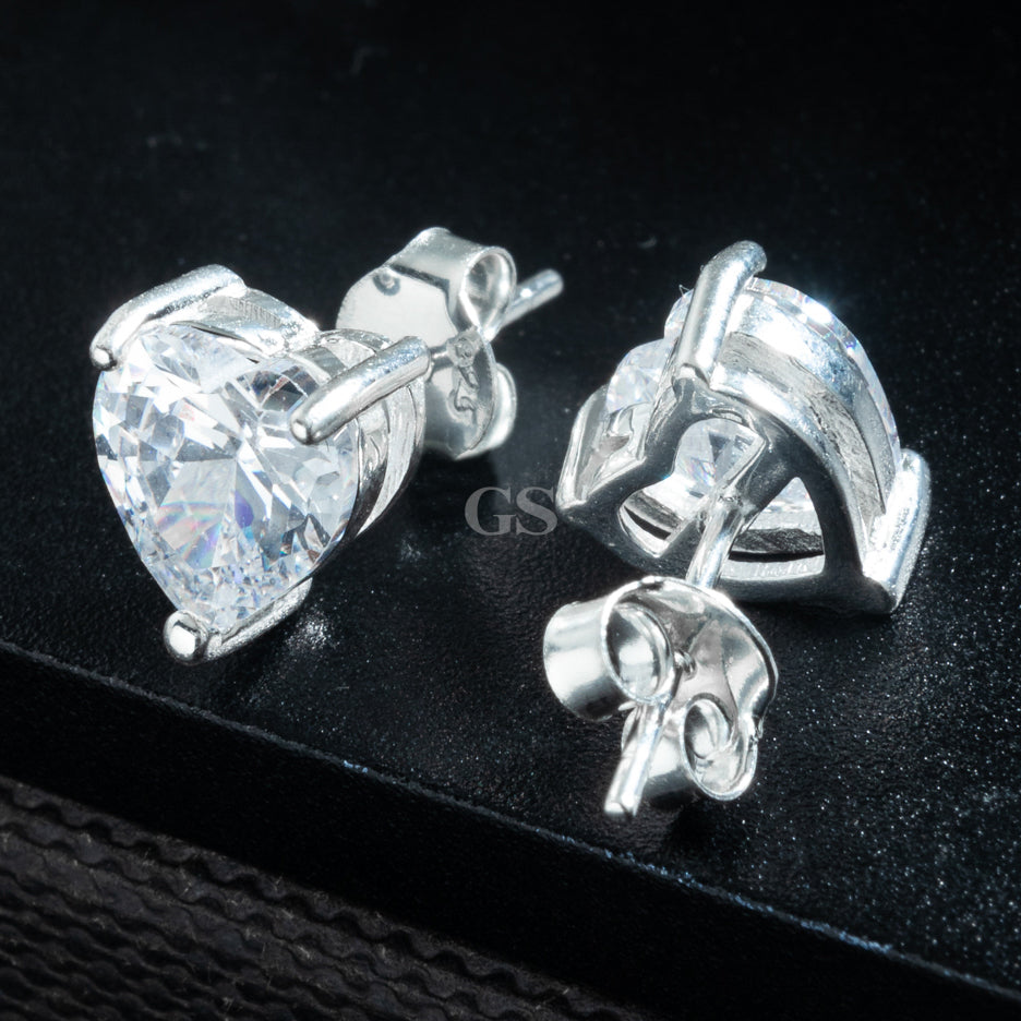 Silver Heart Stud