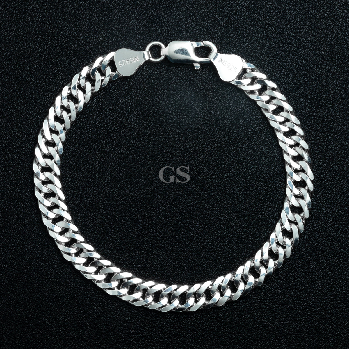 Silver 8mm Cuban Bracelet