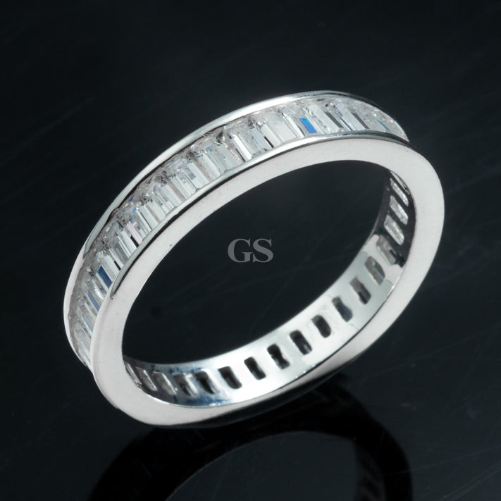 Silver Iced Eternity Ring