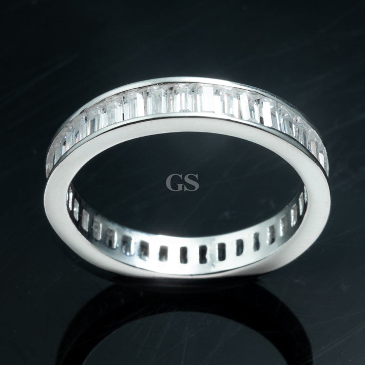 Silver Iced Eternity Ring