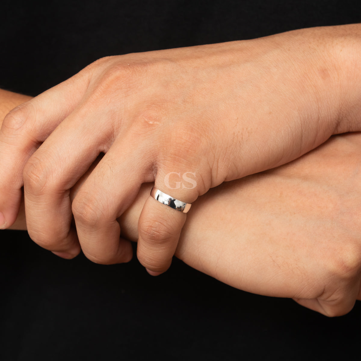 Silver Iced Band Ring