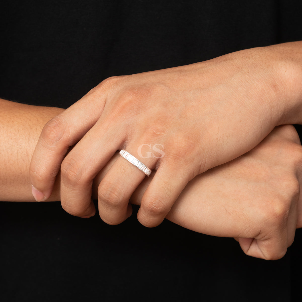 Silver Iced Eternity Ring