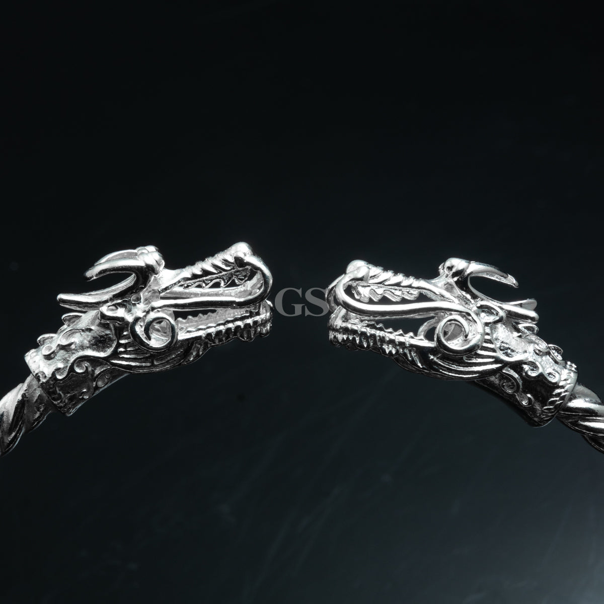 Silver Dragon Bangle