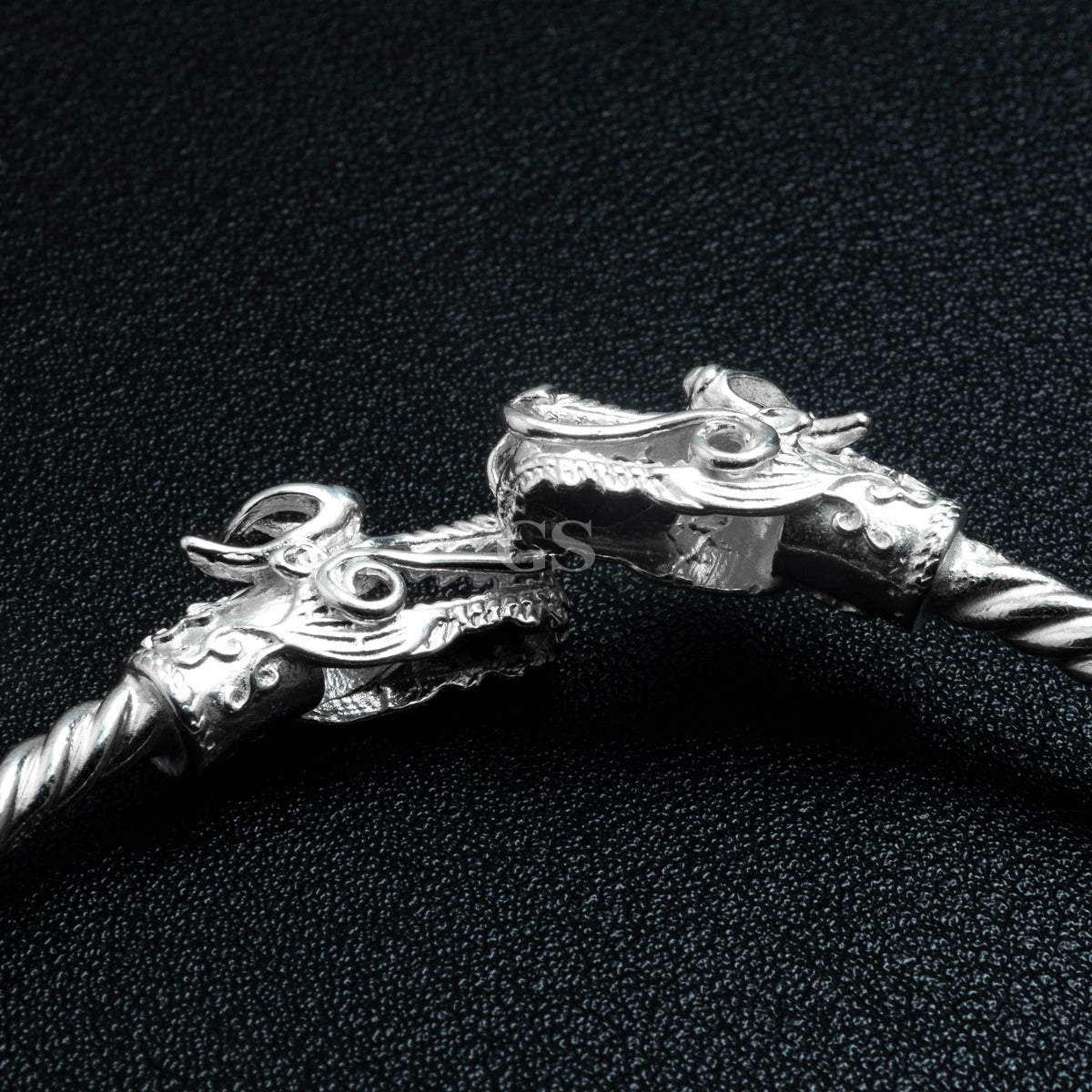 Silver Dragon Bangle