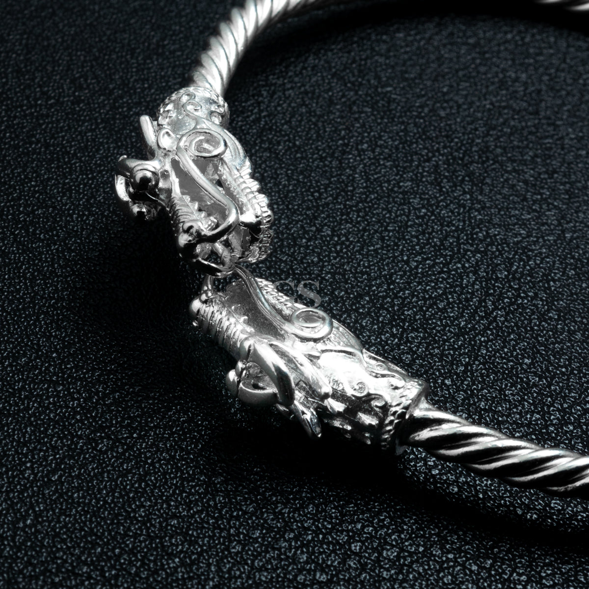 Silver Dragon Bangle