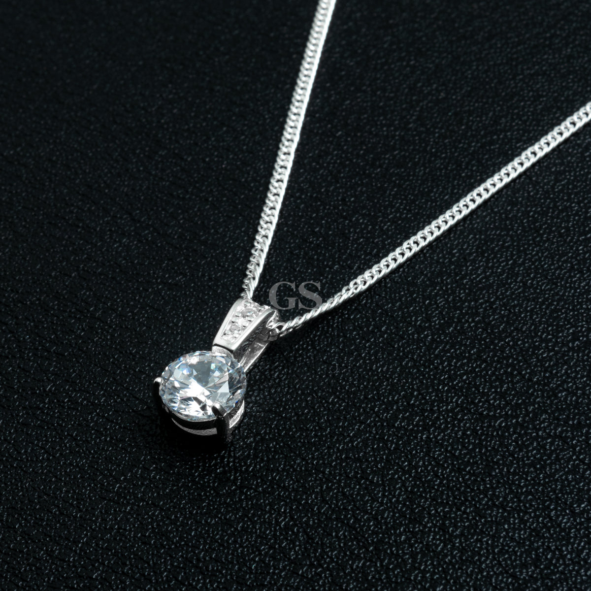 Silver Iced White Gem Necklace Set