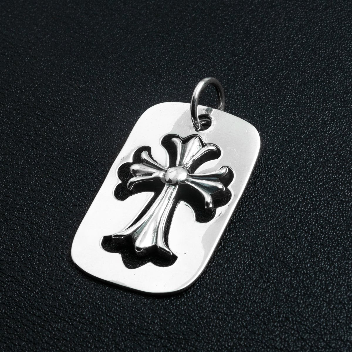 Silver CH Tag Necklace Set