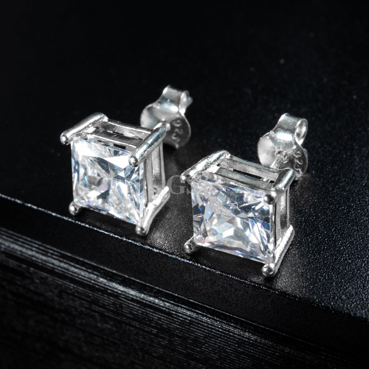 Silver Cube Stud