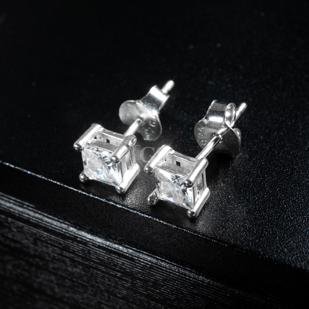Silver Cube Stud