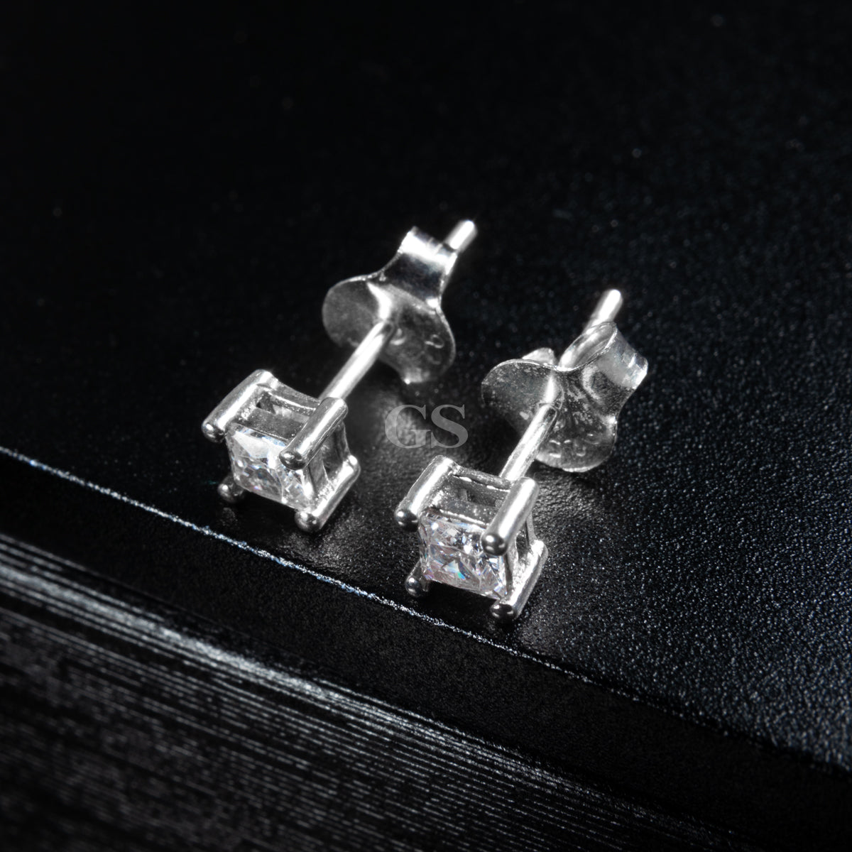Silver Cube Stud