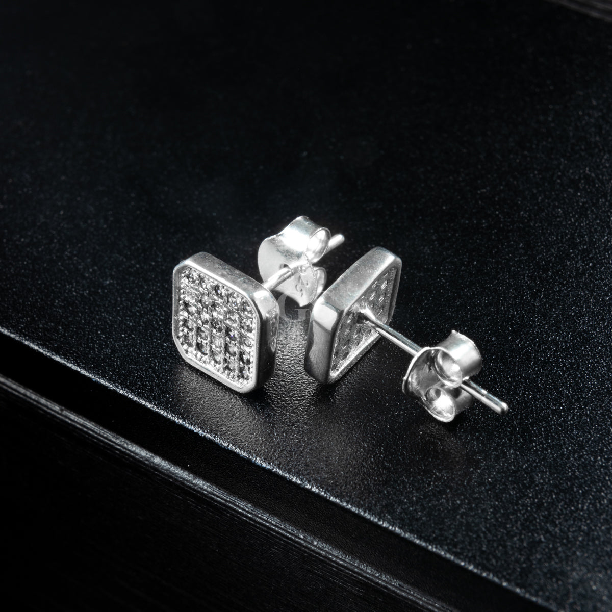 Silver Fully Iced Stud