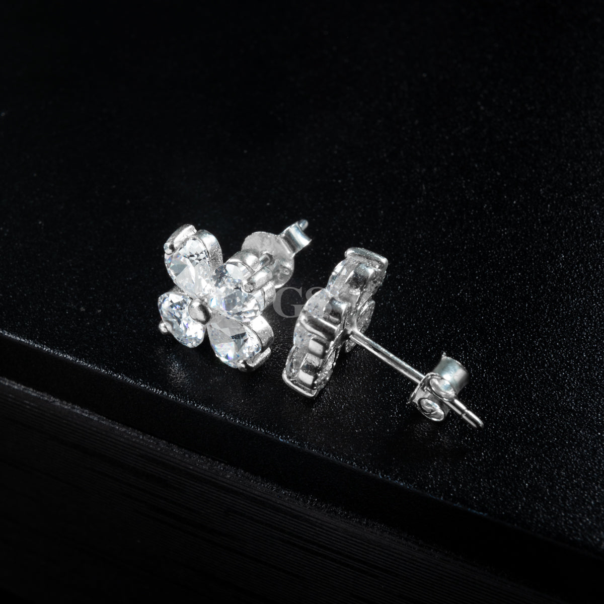 Silver Floral Stud