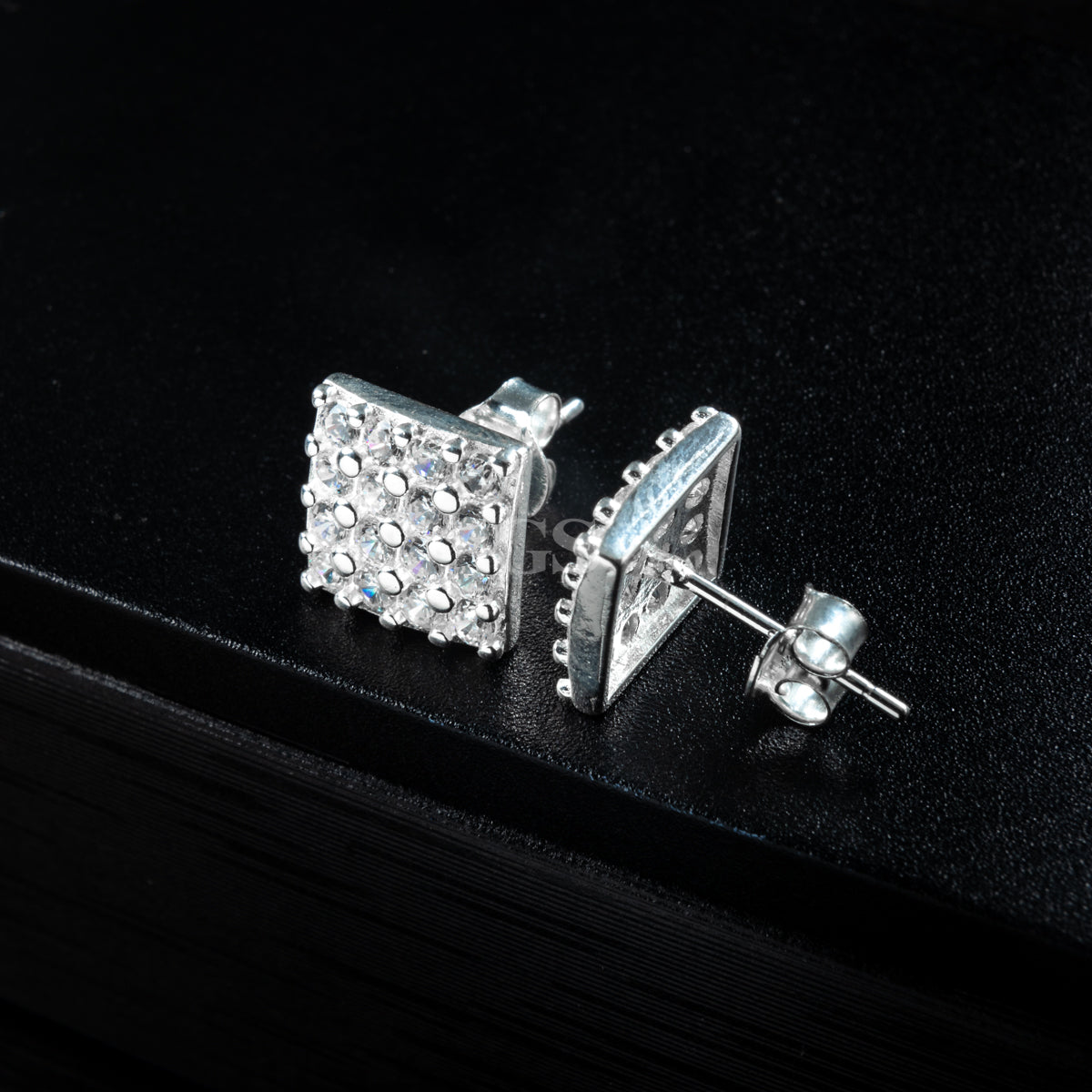 Silver Iced Out Stud
