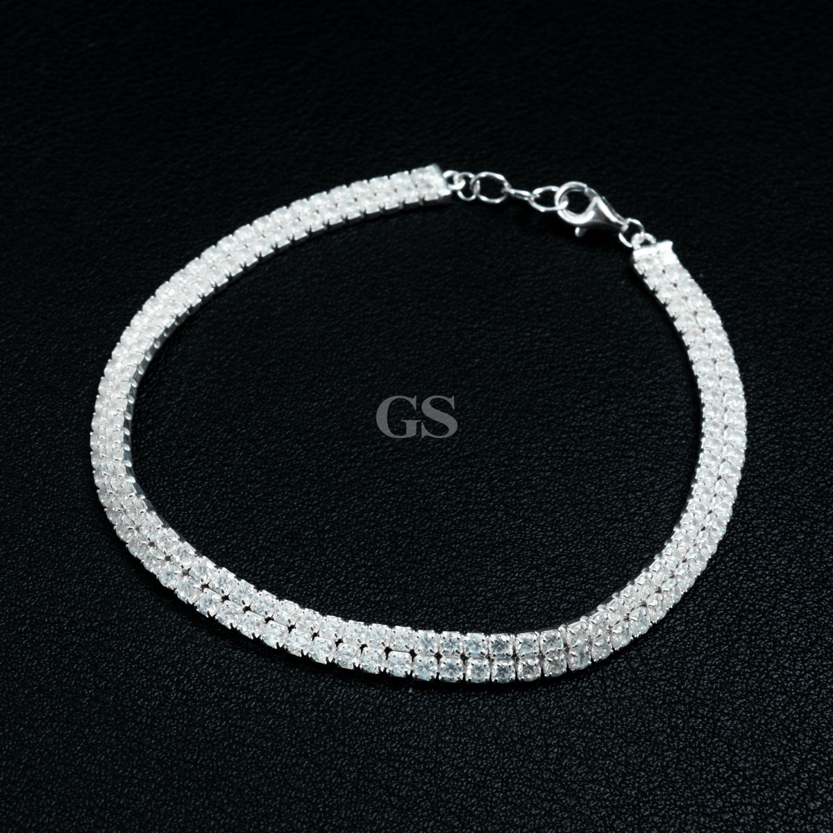 Silver Double Tennis Bracelet