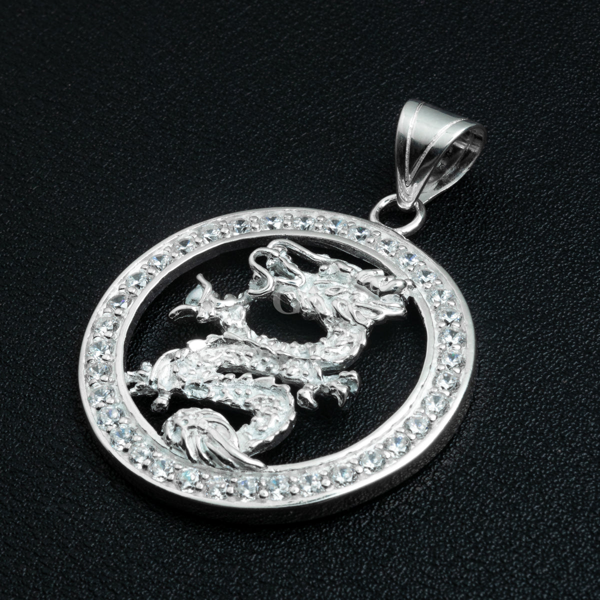 Silver Dragon Medallion Necklace Set