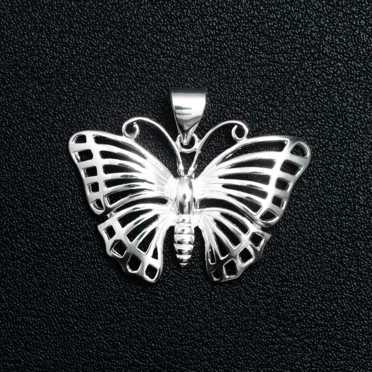 Silver Butterfly Necklace Set