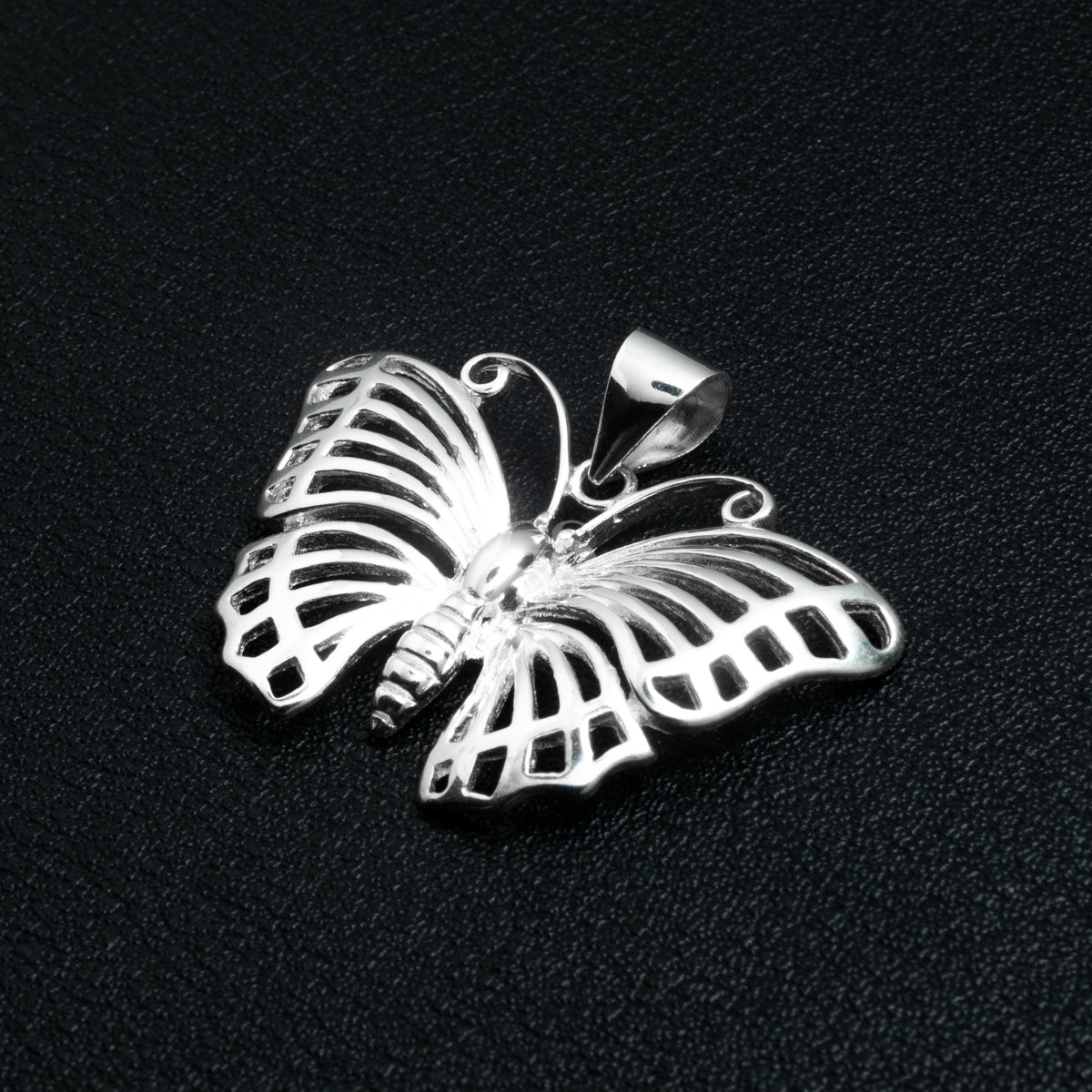 Silver Butterfly Necklace Set