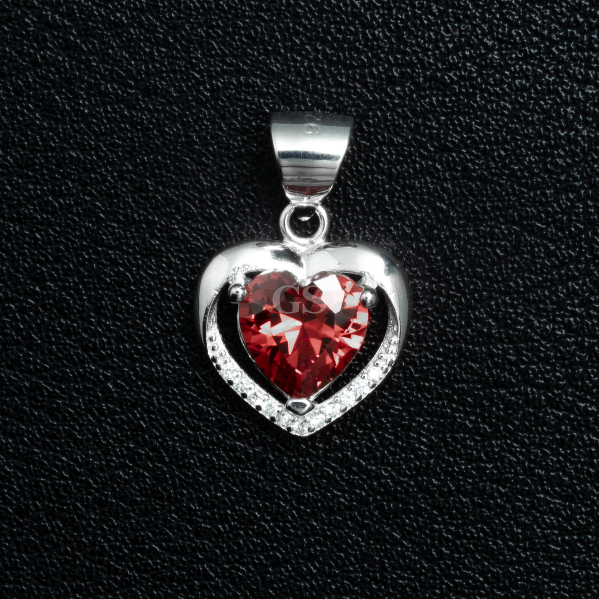 Silver Love Heart Necklace Set
