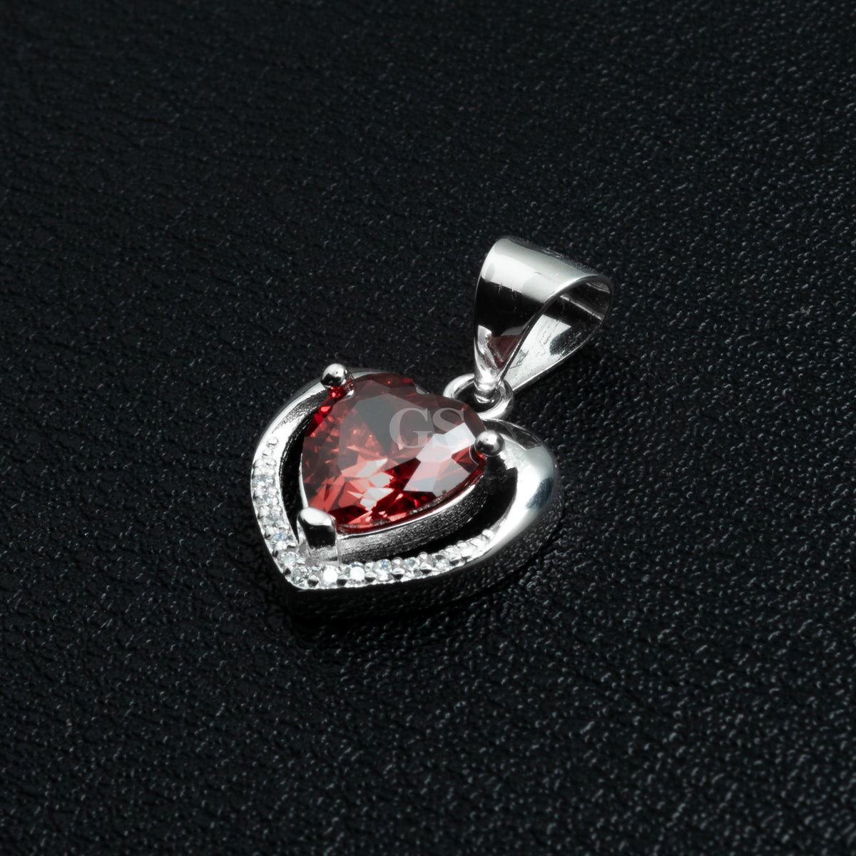Silver Love Heart Necklace Set