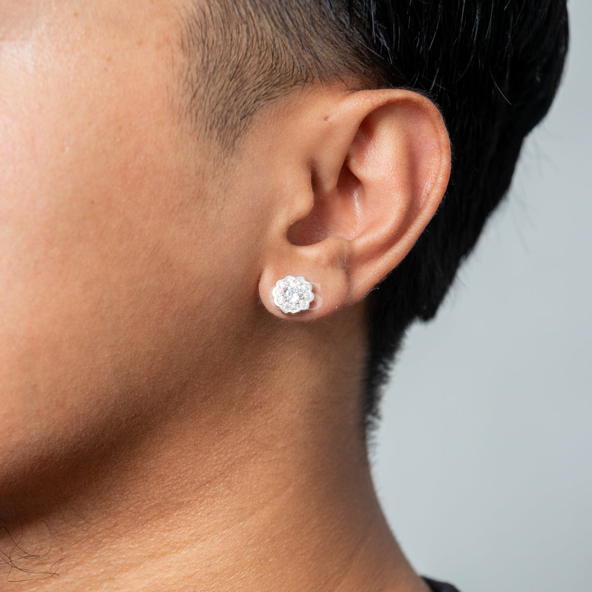 Silver Sunflower II Stud