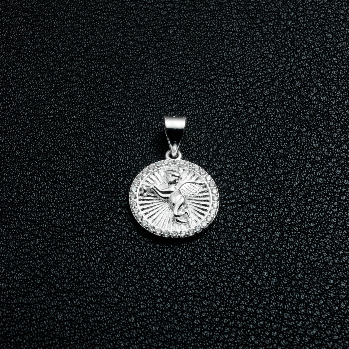 Silver Cherub Necklace Set