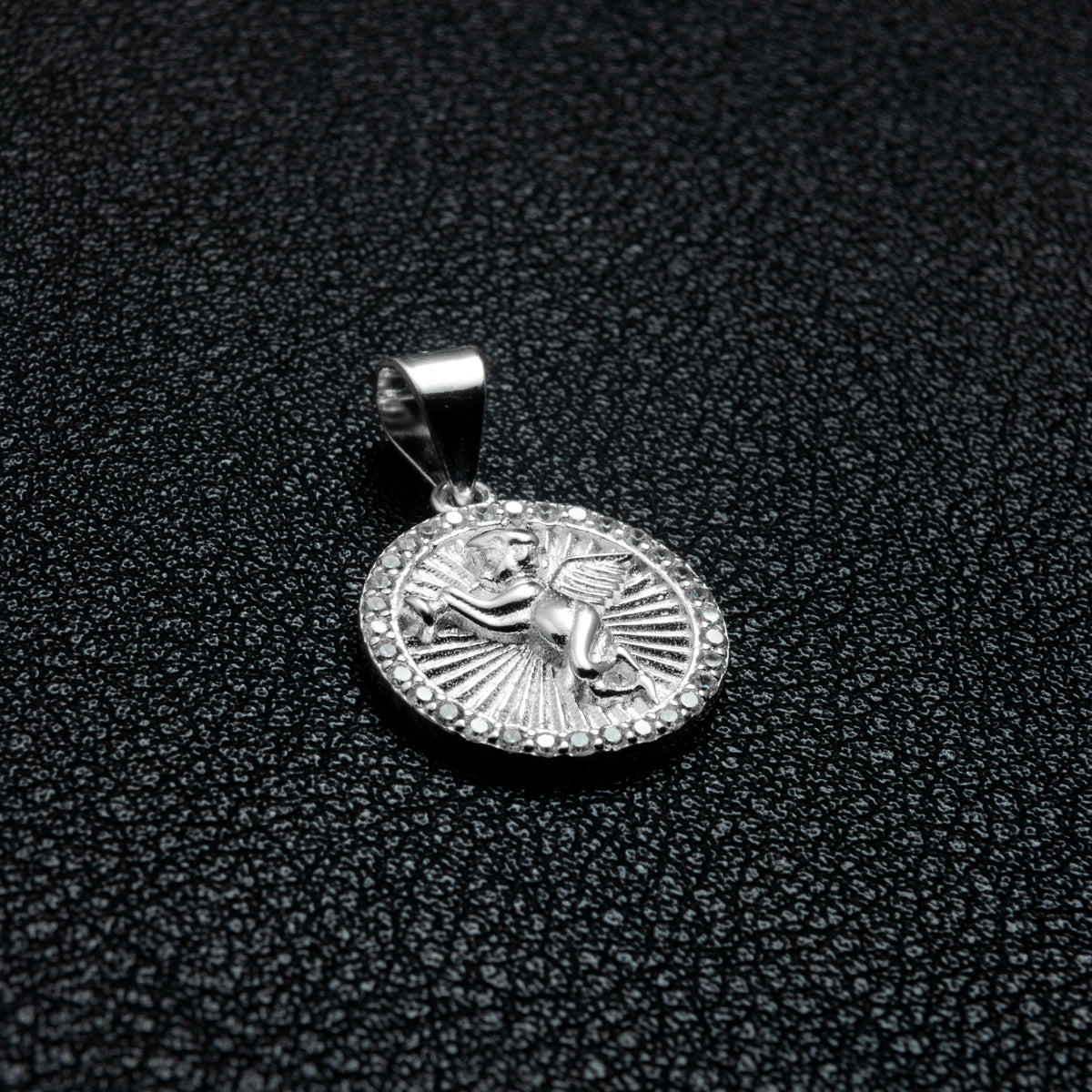 Silver Cherub Necklace Set