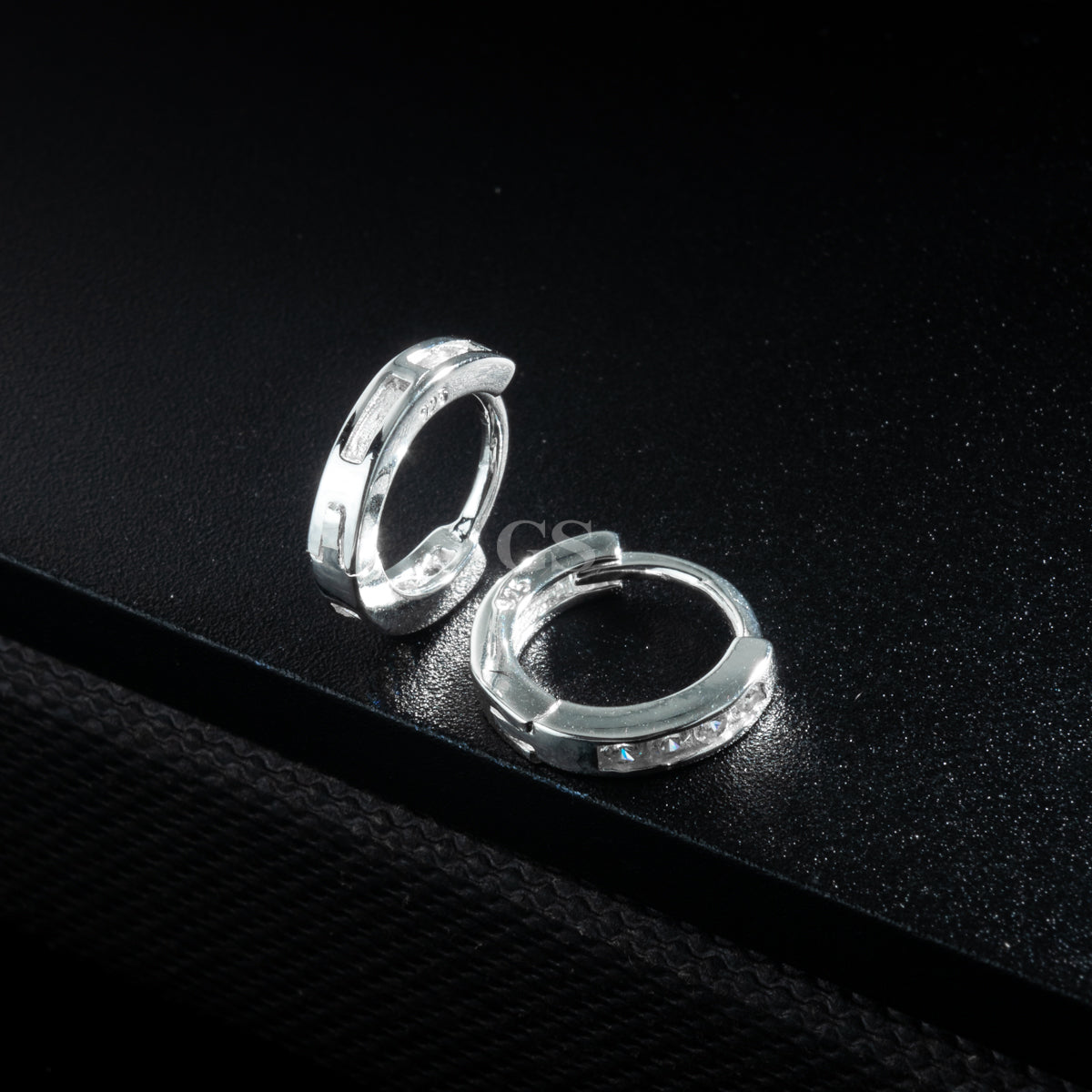 Silver Mini Iced Hoop