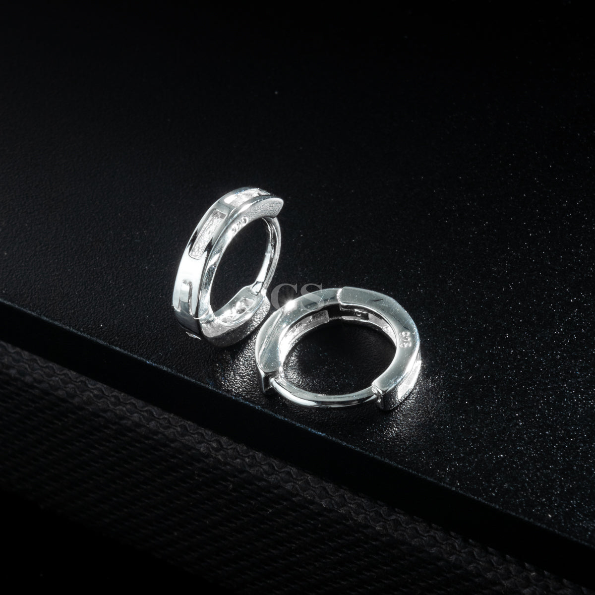 Silver Mini Iced Hoop