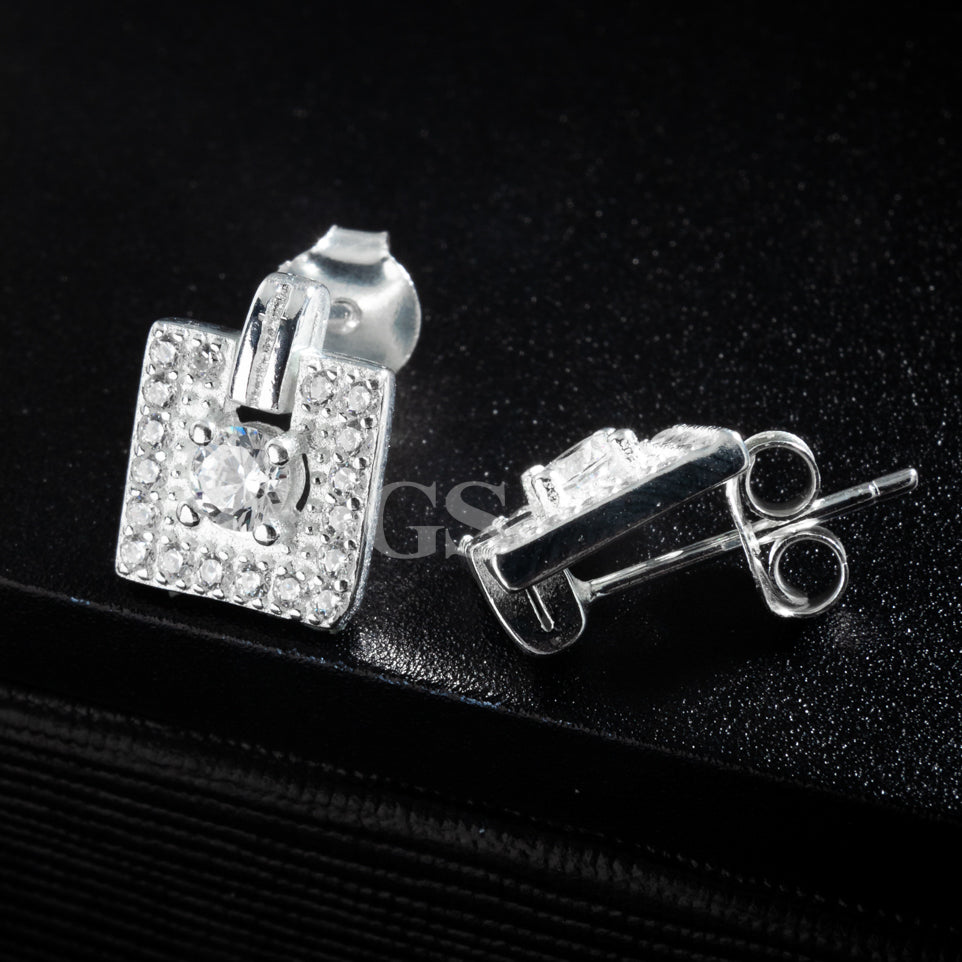 Silver Swing Diamond Stud