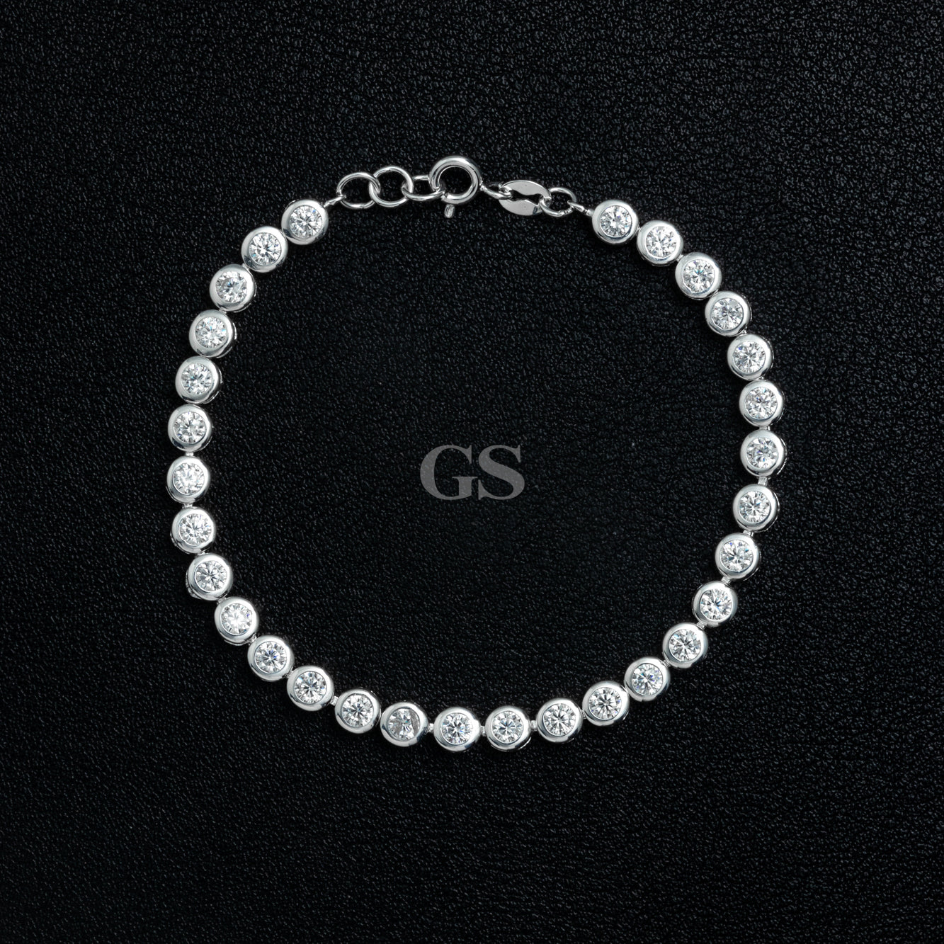 Silver Round Tennis Bracelet