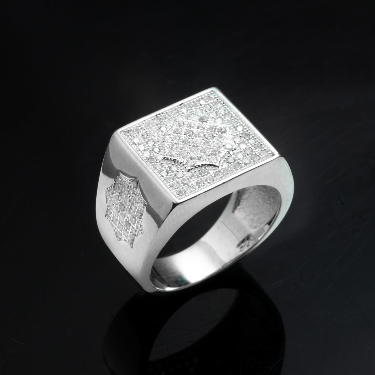 Silver Full Bling Ring
