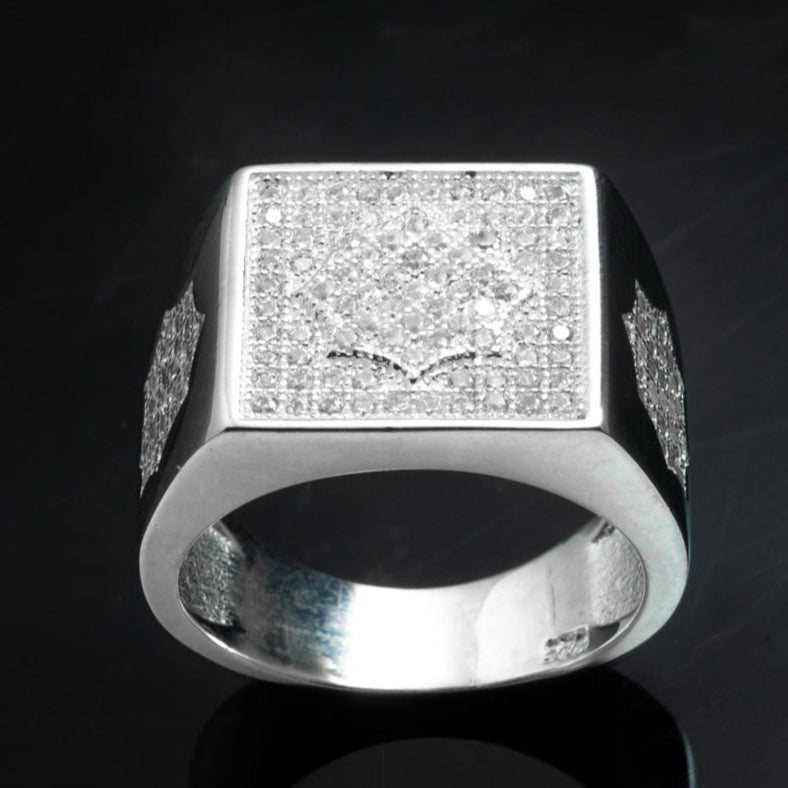 Silver Full Bling Ring