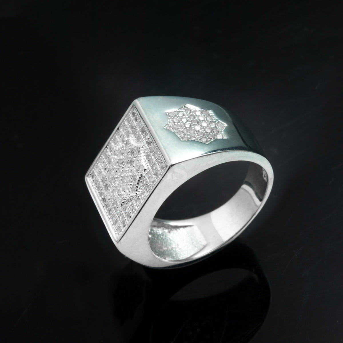 Silver Full Bling Ring