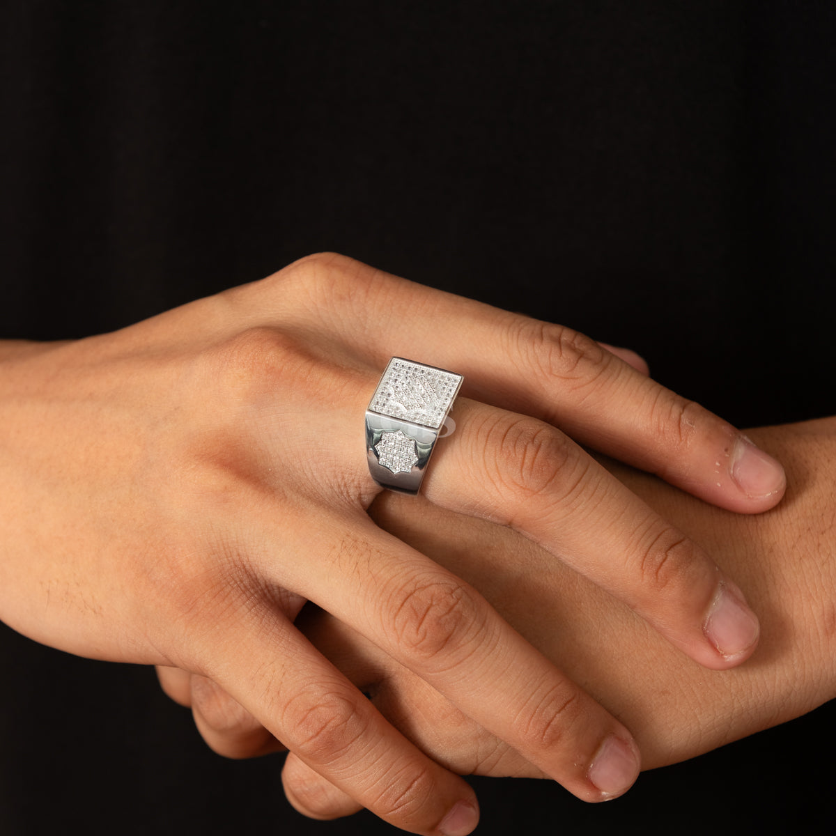 Silver Full Bling Ring