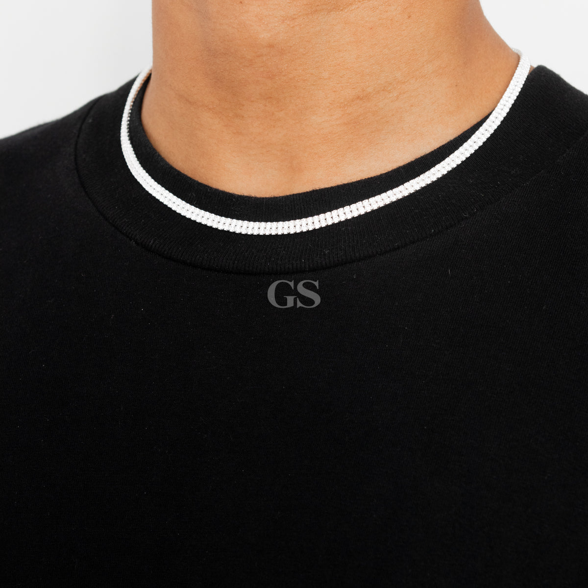 Silver Double Tennis Necklace 20"
