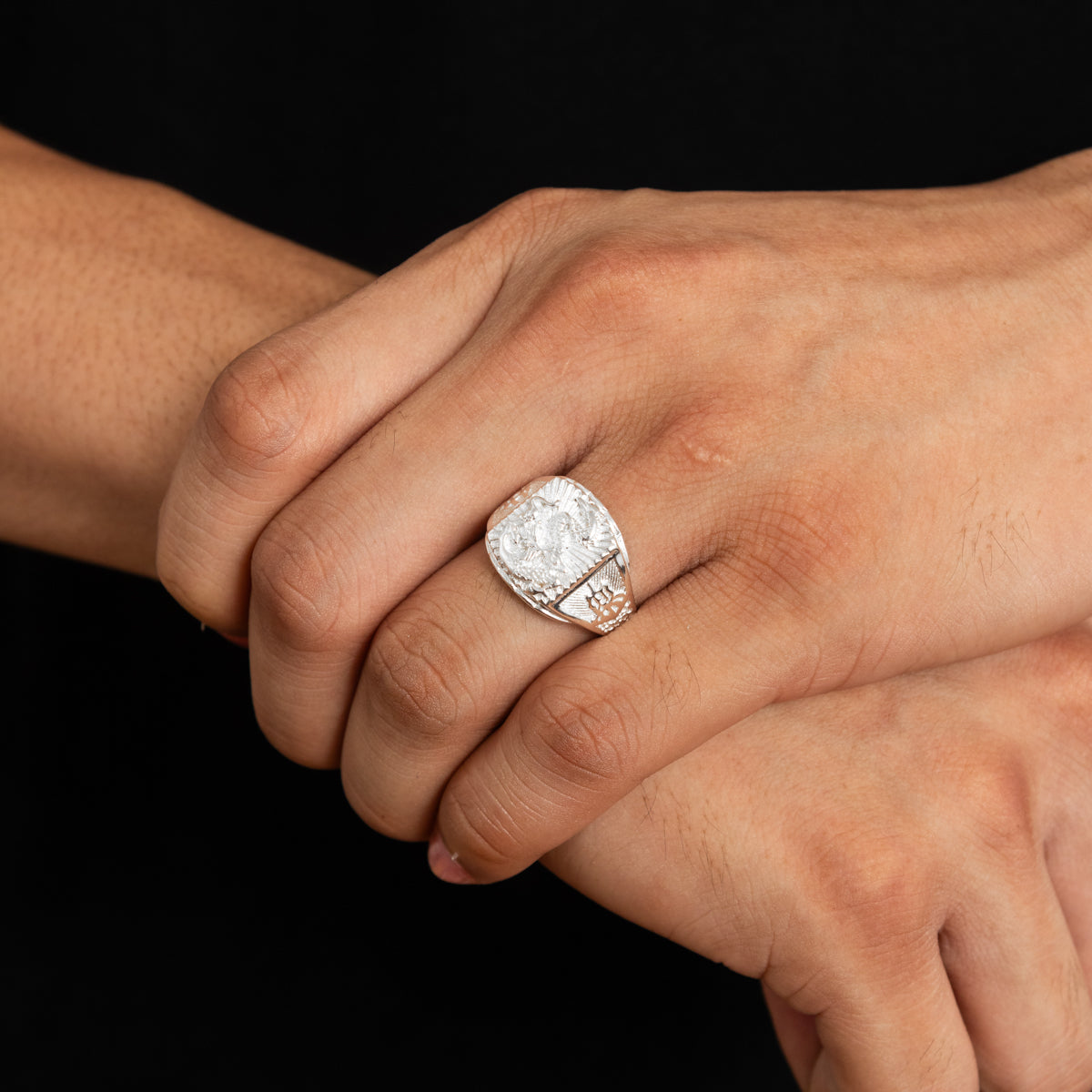 Silver Dragon Signet Ring
