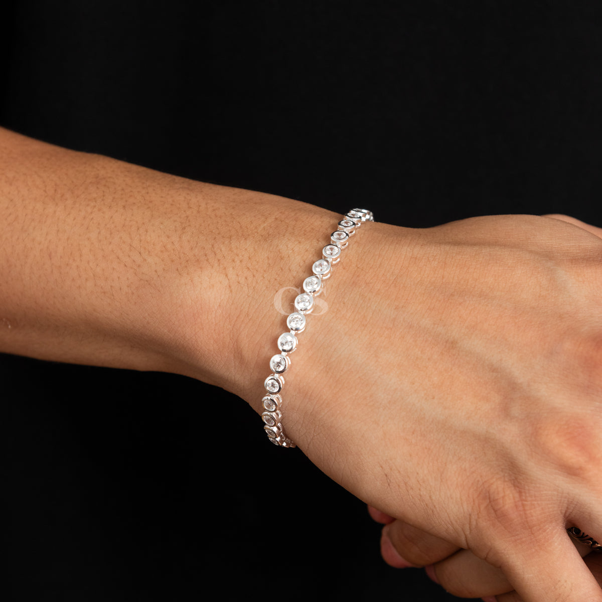 Silver Round Tennis Bracelet