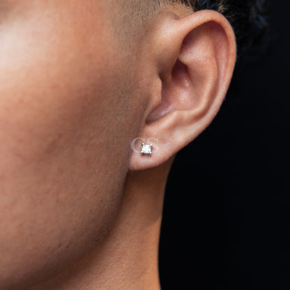 Silver Cube Stud