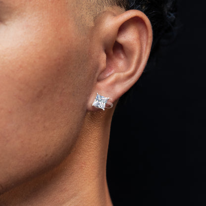 Silver Cube Stud